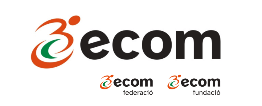 Nou logotip d'ECOM, nou logotip de Federació ECOM i nou logotip Fundació ECOM