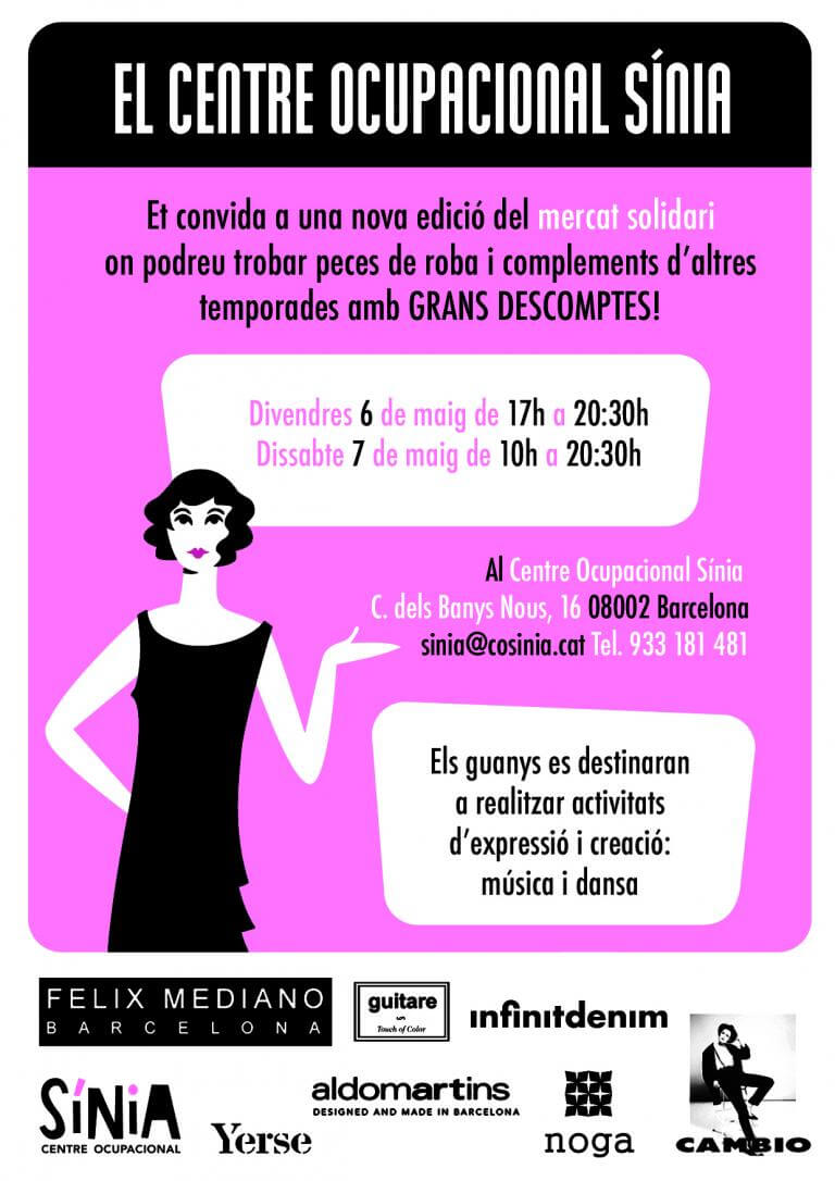 Mercat de roba solidari el dia 6 de17h a 20,30h i dissabte 7 de 10 a 20,30h