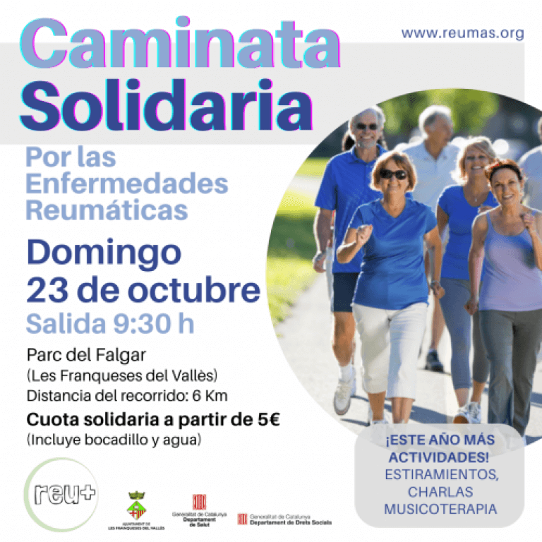 Caminata solidaria, domingo 23 de octubre a las 9:30h en el Parque del Falgar, cuota solidaria a partir de 5€