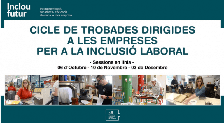 Cartel del ciclo de reuniones dirigidas a las empresas para la inclusión laboral