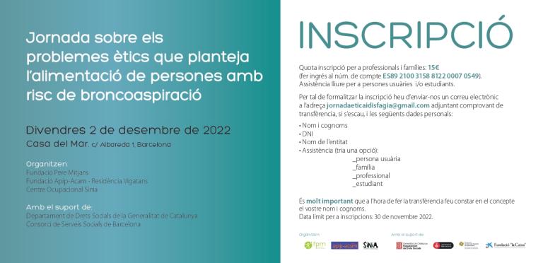 Jornada sobre los problemas éticos que plantea la alimentación de personas con riesgo de broncoaspiración