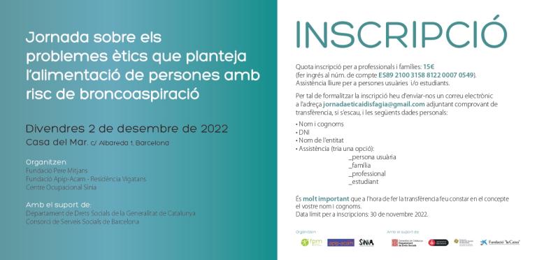 Jornada sobre los problemas éticos que plantea la alimentación de personas con riesgo de broncoaspiración