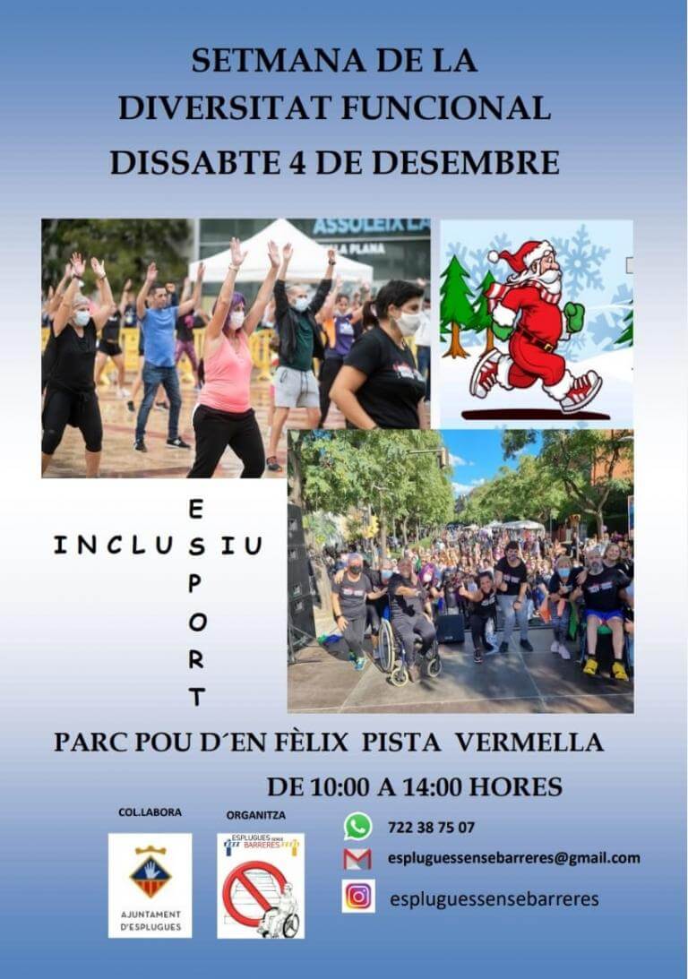 Setmana de la diversitat funcional aquest dissabte 4 de desembre de 10h a 14h