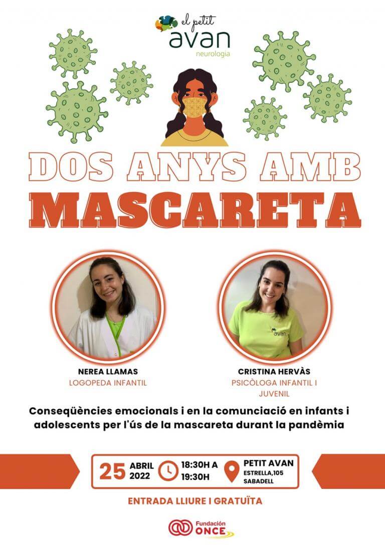 Xerrada: Dos anys amb mascareta, 25 d'abril a les 18h