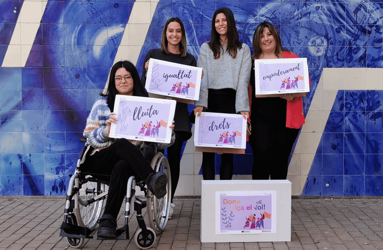 Imatge de les 4 dones protagonistes del projecte Dona Alça el Vol 2021