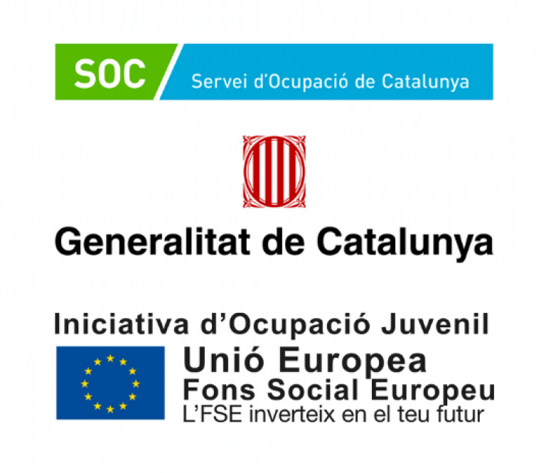 Logotip del SOC, Logotip de la Generalitat de Catalunya i Logotip dels Fons Social Europeu