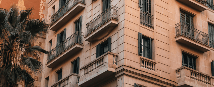 Façada d'edificis de la ciutat de Girona