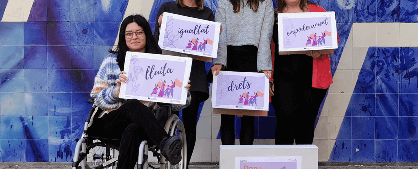 Imatge de les 4 dones protagonistes del projecte Dona Alça el Vol 2021