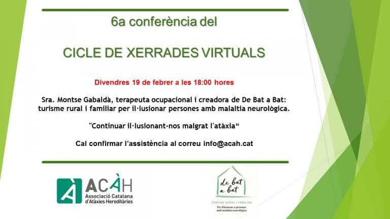 cartel charla: 6ª Conferencia del Ciclo de charlas virtuales 