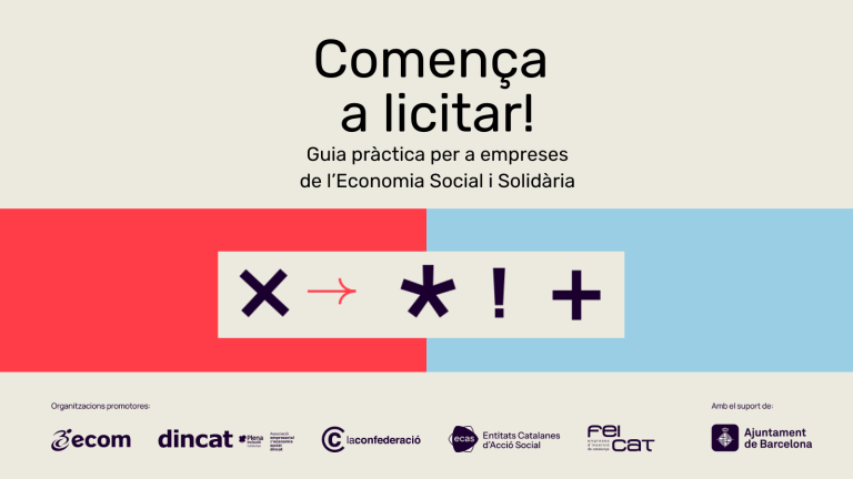 Flyer presentació de la guia pràctica 'Comença a licitar!'