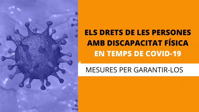 Banner de la portada del document de mesures, que inclou la imatge d'un coronavirus