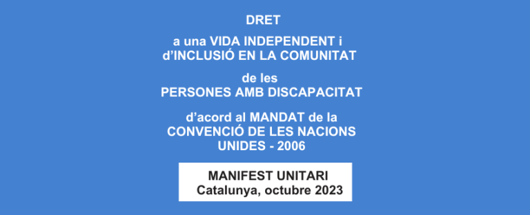 Caràtula amb el títol del manifest